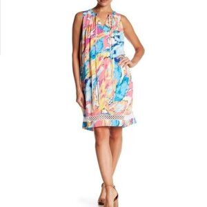 Charles Henry Dress Color Splash Sleeveless Women's‎ Size M Multicolor